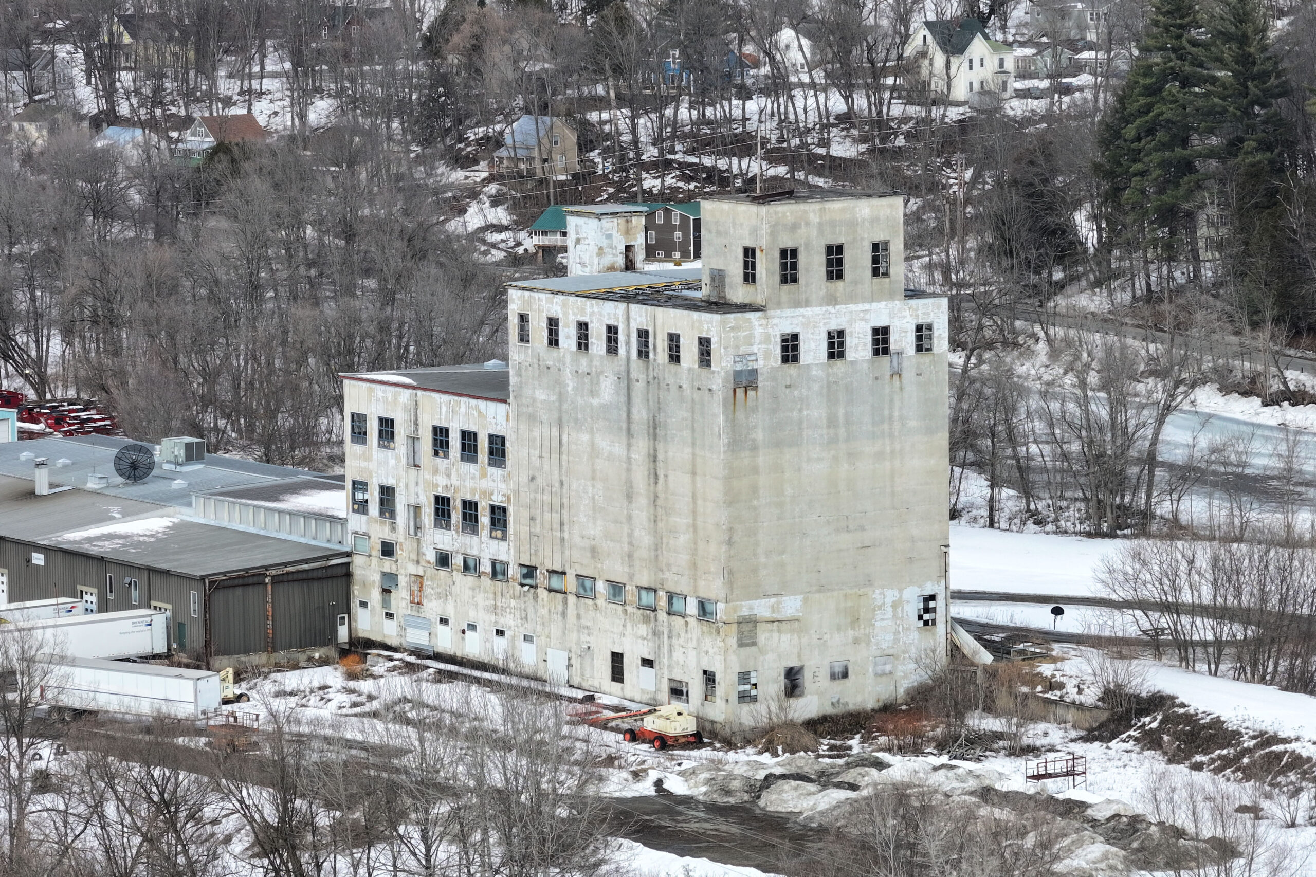 Former Ralston Purina mill building in St. Johnsbury