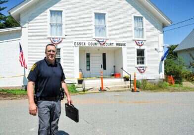 Essex County Sheriff Trevor Colby outside the Essex County courthouse in Guildhall during construction