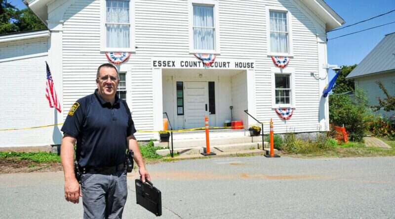 Essex County Sheriff Trevor Colby outside the Essex County courthouse in Guildhall during construction