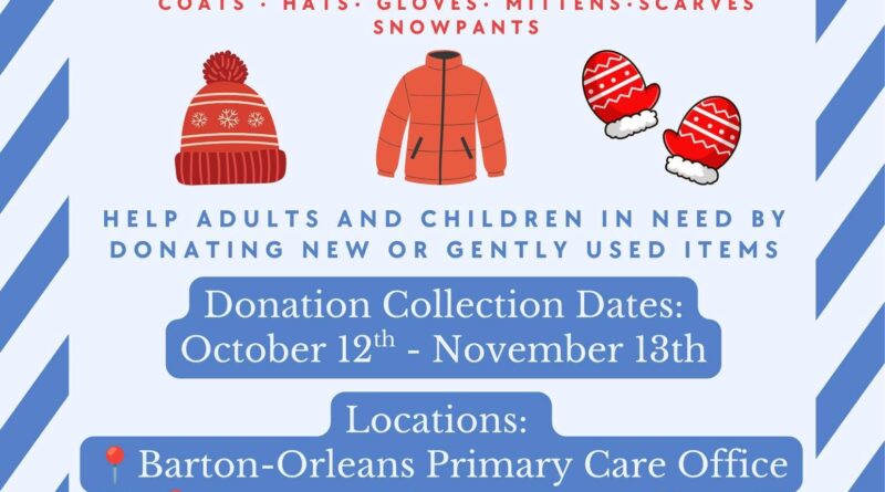 Share the Warmth Winter Coat Drive flyer from North Country Primary Care